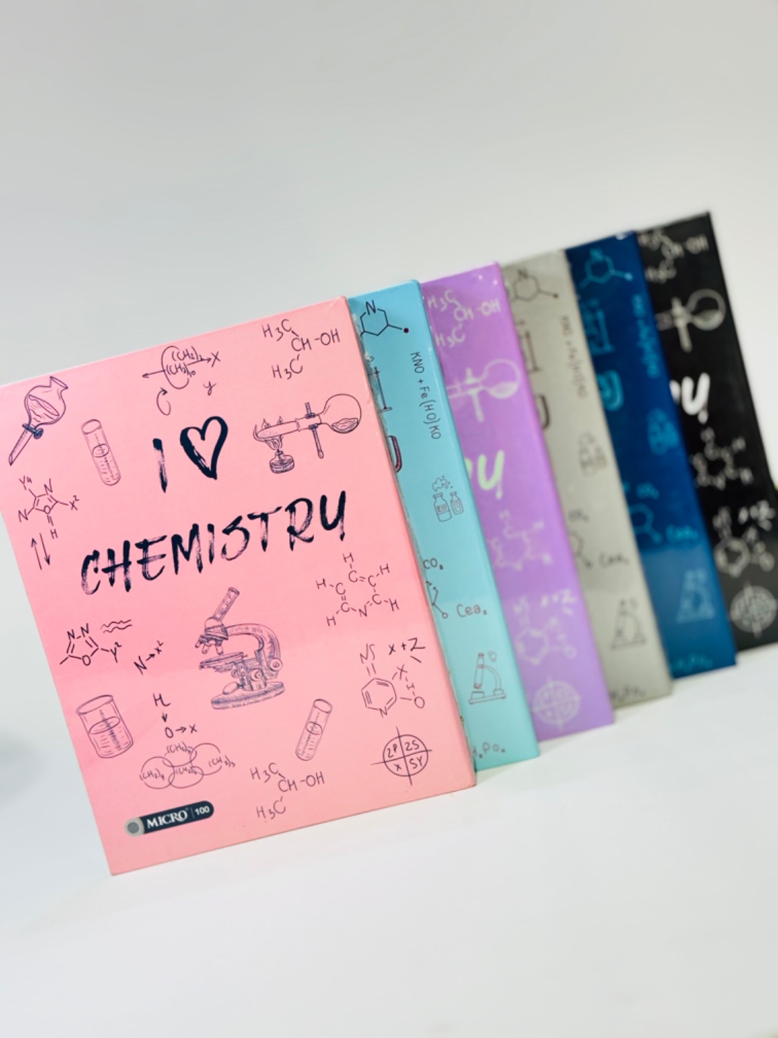 دفتر کلاسوری 100 برگ میکرو طرح شیمی chemistry