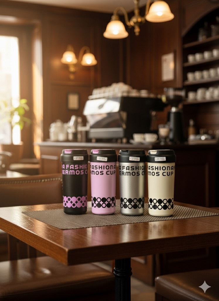 تراول ماگ استیل طرح CAFEE CUP
